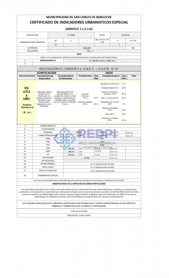 Lote urbano en esquina FOT 100%